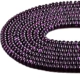 Rondelle Beads for Jewelry Making 5x8mm Natural Stone Beads 1 Strand 15.5inch Lentil Spacer Beads Rondelle Gemstone Bead Semi-Precious Stone Bead for Bracelet Necklace Crafts Amethyst