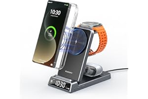 Magnetic Charging Station for Samsung, 3-in-1 Foldable Wireless Charger for Samsung Galaxy Z Fold/Flip 7/S26 Ultra/S25 Ultra/