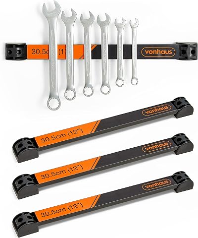 VonHaus Magnetic Tool Holders Set of 4 12 Inch Heavy Duty 10kg Capacity