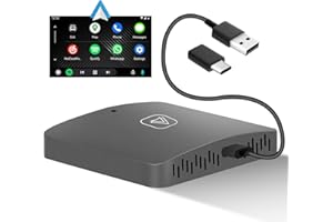 SIXWIN Android Auto Wireless Adapter for OEM Factory Wired Android Auto Cars Plug & Play Easy Setup Wireless Android Auto Dongle for Android Phones Converts Wired Android Auto to Wireless …