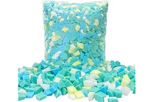 Welacer Shredded Memory Foam Filling 5lbs for Bean Bag Filler, Without Added Gel Particles, Premium Soft Refill and Great for Stuffing, Multi Color and Shape