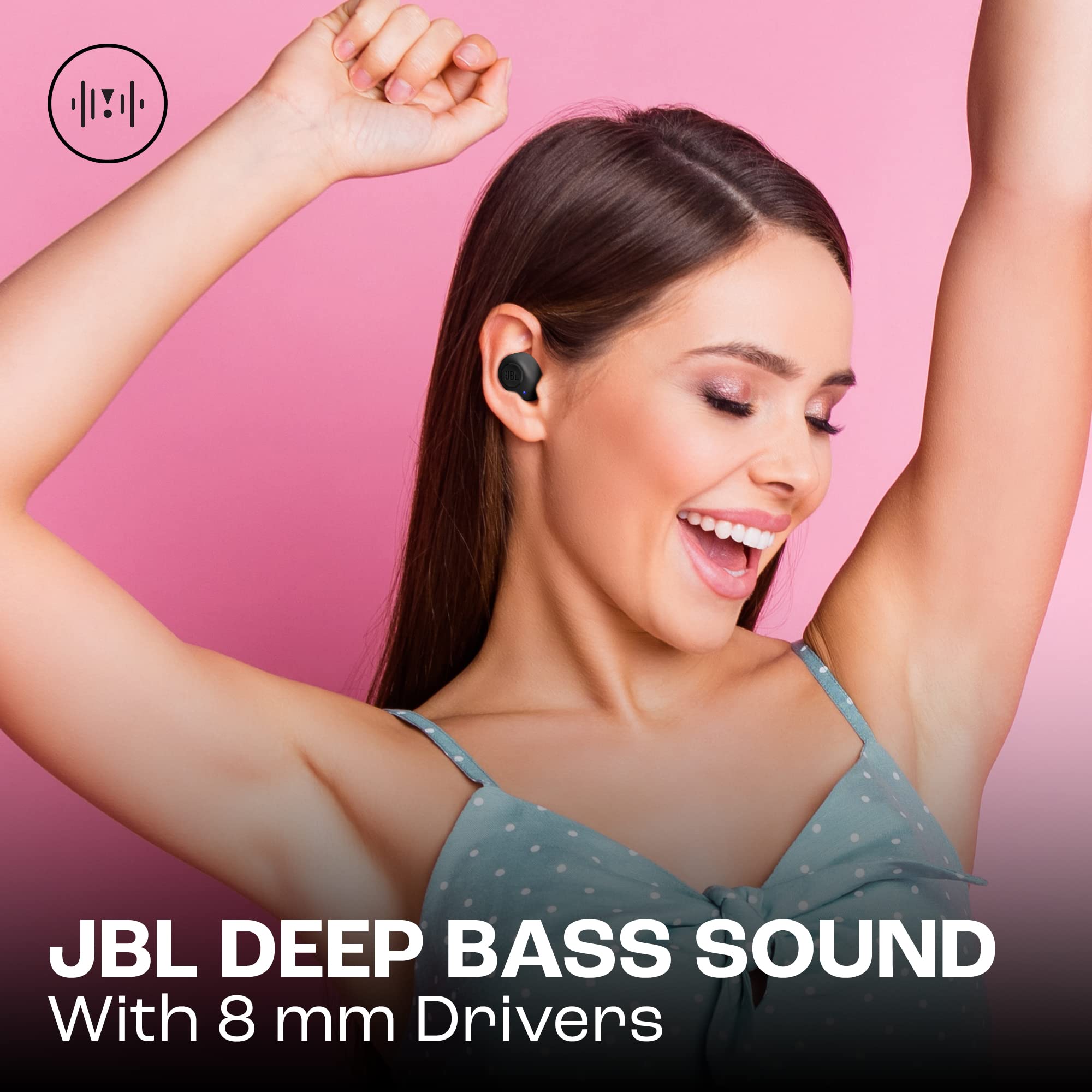 JBL Wave Buds – Kabellose In-Ear Ohrhörer mit IP54 und IPX2 Wasserdichtigkeit – Kraftvoller Bass und 32 Stunden Akkulaufzeit – Schwarz 7