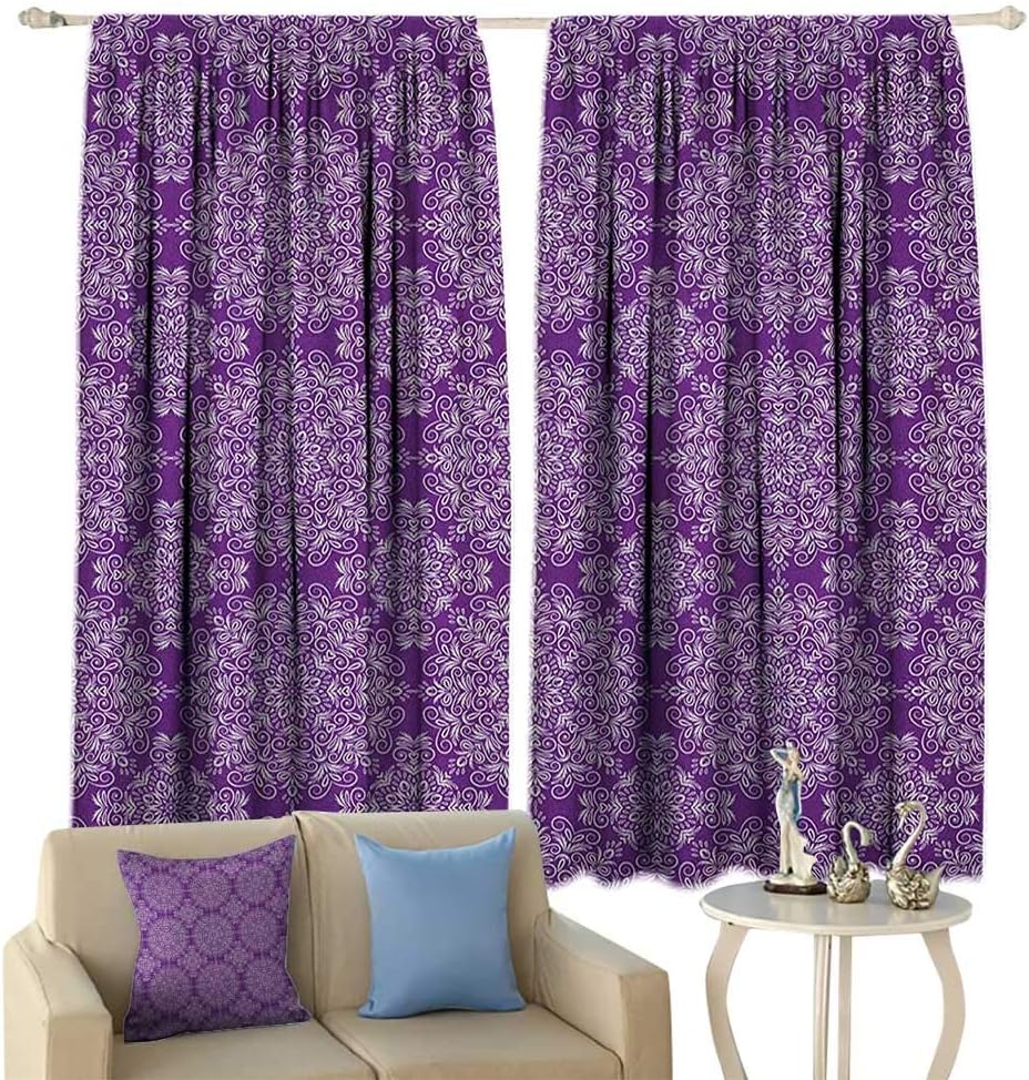 Amazon.com: Bluexotic Purple Blackout Curtains, Classic Style Victorian