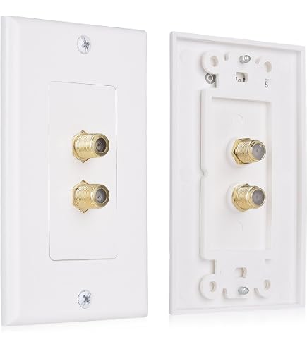 RiteAV - 2 Port Coax Cable TV- F-Type And 1 Port Cat6...