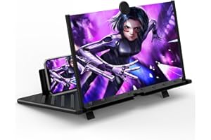 20" Screen Magnifier for Cell Phone,Fanlory 3D HD Magnifying Projector Screen Enlarger for Movies, Videos and Gaming, Foldable Phone Stand with Screen Amplifier,Compatible with All Smartphones