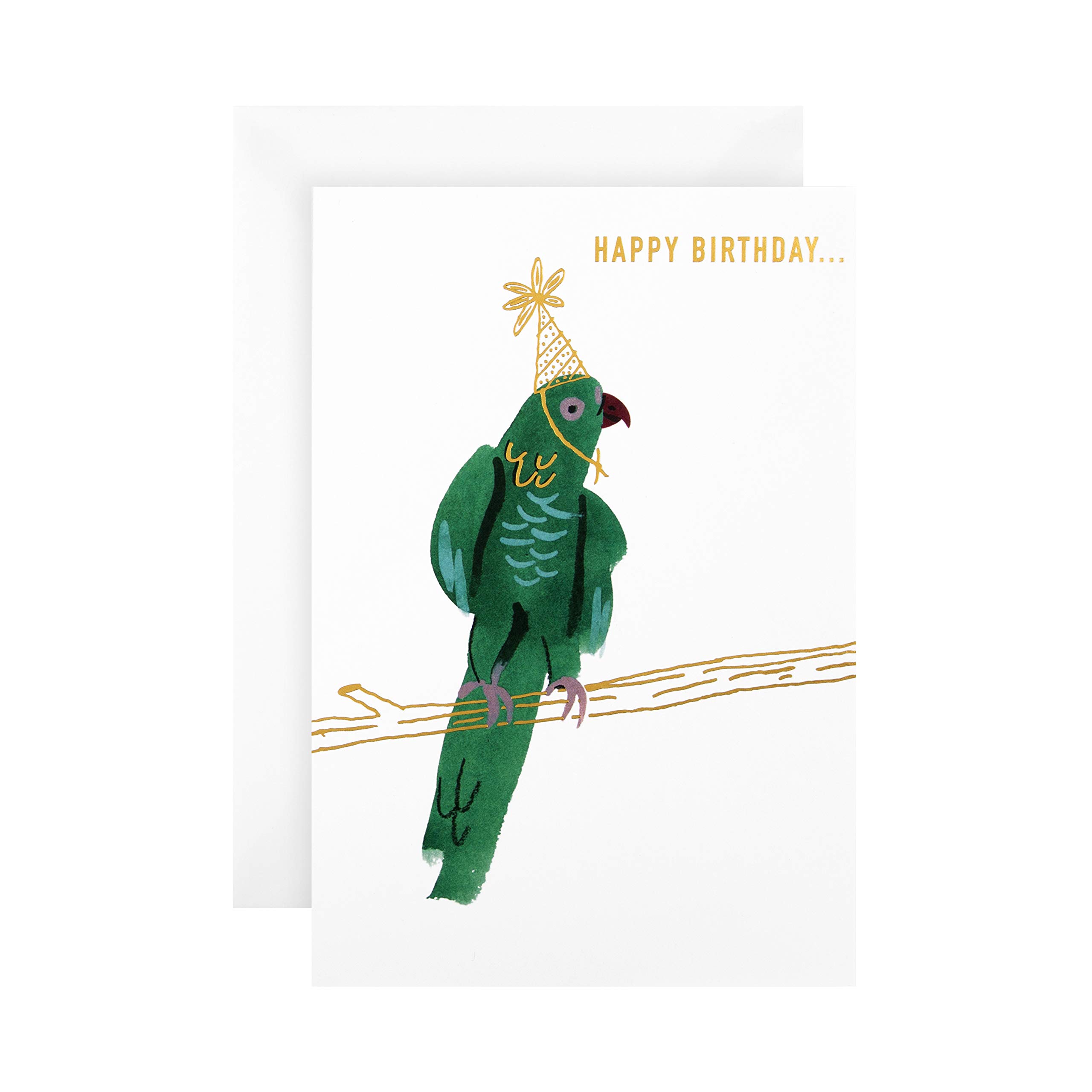 Hallmark Birthday Card - Contemporary 'Good Mail' Parrot Design