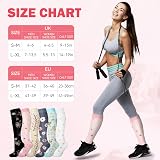 LEOSTEP Compression Socks Women Men 6 Pairs 20-30 mmHg Flower Pattern L-XL view 2