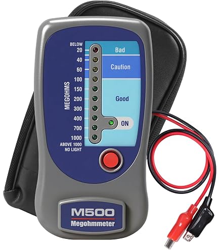 Megger 212159 Analog Insulation Tester, Hand-Crank Powered, 100
