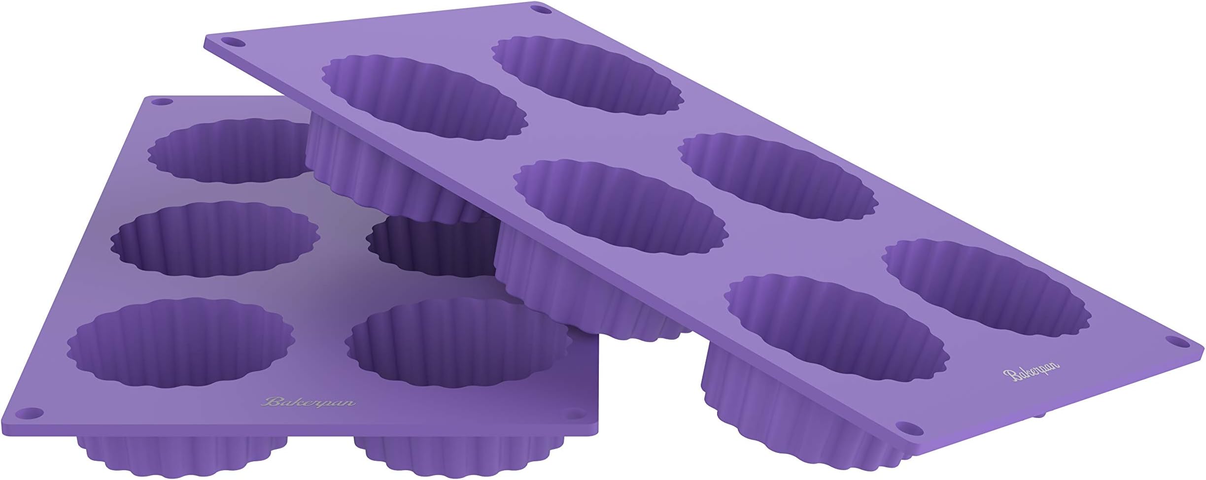 Bakerpan Silicone Tart Pans - Mini Tart, Pie, Cheesecake & Quiche Pans (Set of 2)