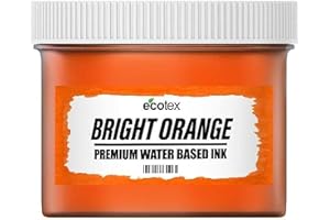 SCREEN PRINT DIRECT Ecotex® Bright Orange Water Based Screen Printing Ink (Quart - 32oz.) - Fabric Ink, Silk Screen Ink, Soft Fabric Ink or Screen Ink for Shirt Printing - Screen Printing Supplies for Screen Printing Kit