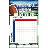 Augisteen Large Football Pool Poster 17 x 27.5 Inch Football Squares Board 100 Grids Score Record Poster 2026 Super Game Bowl Party Supplies Favors for Footballs Sports Game Party Decorations