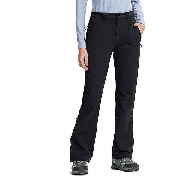 Pioneer Camp Pantalon De Jogging Femmes 7/8-Traits élastiques Extensibles Et 3 Poches Pantalons En Tissu En Tissu Pour Le Golf, Les Affaires Ou La Vie Quotidienne (Kaki/S