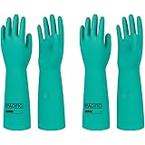PACIFIC PPE 2 Pairs Chemical Resistant Nitrile Gloves, Resist Household Acid, Alkali, Solvent and Oil, 28 mil, 18", Large