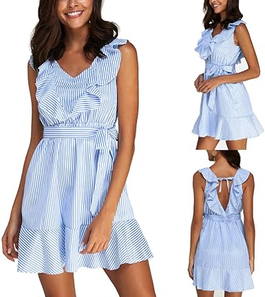 LAND-FOX Mujer Vestidos Faldas Vestir Ropa Mujer Sexy Falda Chaleco Camisetas Blusa De Fiesta Mujer Tops Mujer Verano Ropa De Camisas Largas: Amazon.es: Ropa y accesorios