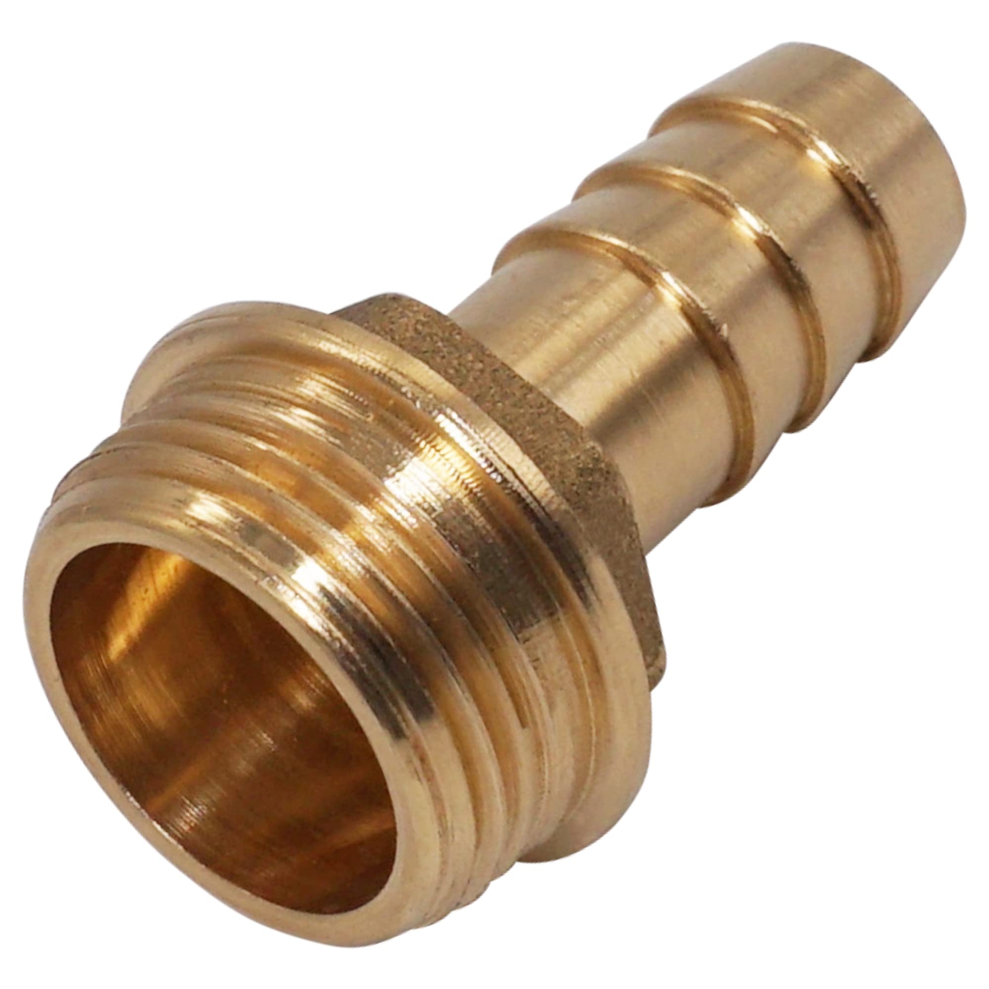 SKIR'CO 1 pc Male Thread Barb Brass Fitting 3/4" x 16 mm, Hose Barbed Adapter, Hose Tail Connector, BSP Thread