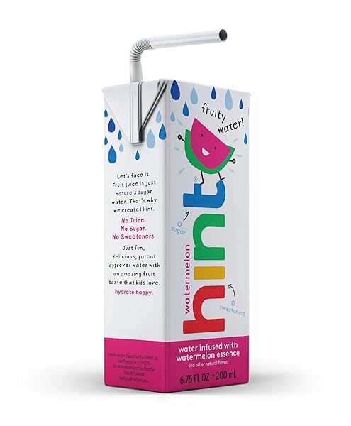 HINT KIDS WATER PURE WATER INFUSED WITH, ZERO SWEETENERS, WATERMELON, 6.75 FL OZ (PACK OF 8)