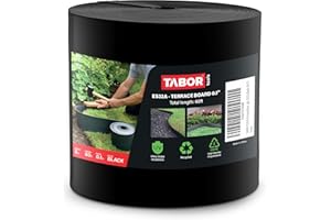 TABOR TOOLS 60 Ft Terrace Board, 5 Inch High, 0.1" Inch Thickness, Landscape Edging Coil, Grass Barrier, Bender Board, Garden Liner, ES32. (Black)