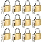 HOX Solid Brass Keyed-Alike Padlock, Hardened Steel Shackle, 30mm, 12-Pack | Solid Brass Construction, Weather-Resistant Protection, Hardened Steel Shackle, Ideal for Storage Unit, Garages and Fence