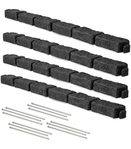 Suncast QE20 Quick Edge - 40 Sections Of 6-Inch Garden Edging For Curves And Borders