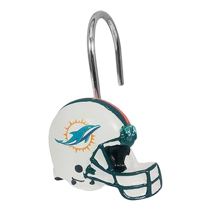 Mlb Chicago Cubs 12 Piece Shower Curtain Ring Set Clips Hooks