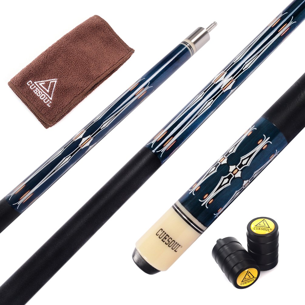 CUESOUL 58 Inch Pool Cue with 13mm Cue Tips with Cleaning Towel & Joint Protector (CSPC019)