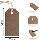 Swift Brown Reinforced Card Clothing Parcel Label Tags 70x35mm Pack 500 view 3
