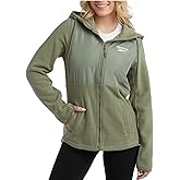 Reebok Womens Fleece Jacket - Lightweight Super Soft Polar Fleece Lined Outerwear - Zip Up Hooded Winter Jackets for Women