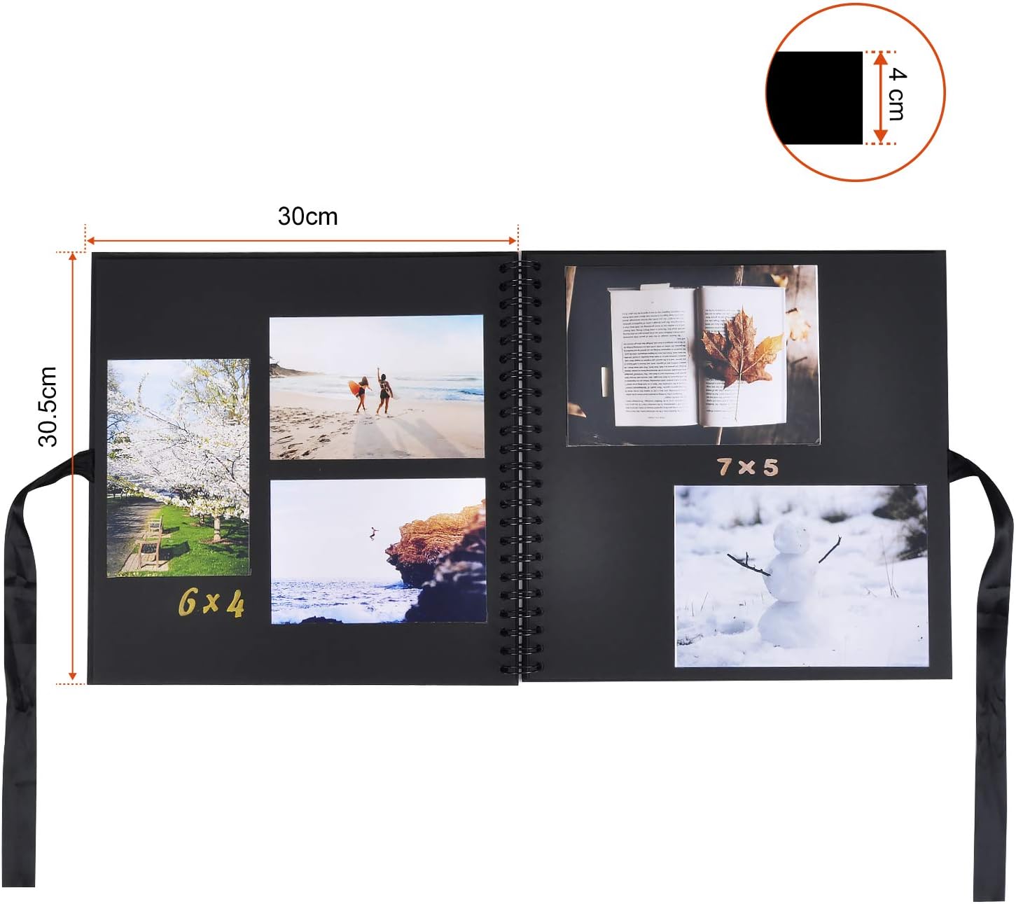 Diy Adhesif Mariage Livre Dor Idee Cadeau Maitresse Decole Femme Homme Pour Valentin De Noel Anniversaire Traditionnel 30x30cm Scrapbook 50 Pages Noires Noir 25 Feuilles Veesun Album Photos Ameublement Et Decoration Cuisine