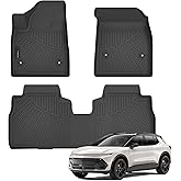 AUXKO All Weather Floor Mats Fits for Chevrolet Equinox EV 2024 2025 2026 TPE Rubber Liner Equinox EV Accessoires Odorless Anti-Slip 2 Row Mat Black