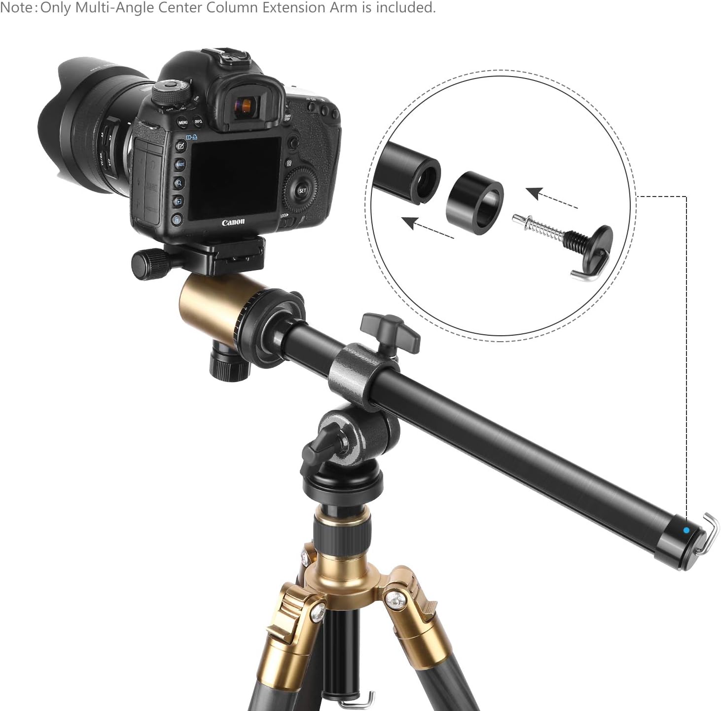 Neewer Camera Tripod Boom Arm External MultiAngle Center Column Extension Arm for Studio