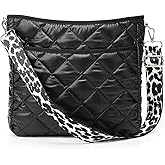 CANBOX Quilted Crossbody & Puffer Shoulder Bag, Tote with Zipper - Fashion Cotton Quilted Ladies Handbag