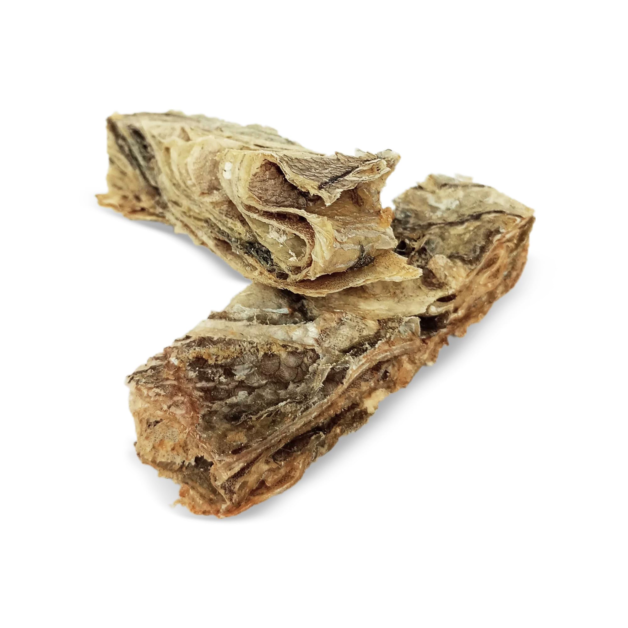 SKIPPER'S Baked Fish Skin Fingers for Dogs 1kg - 100% Natural & 100% Fish Skin Dog Treats, Hypoallergenic, Grain Free & Gluten Free Chews | Great for Teeth
