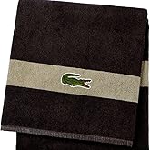 Lacoste Match Bath Towel, 100% Cotton, 600 GSM, 30"x52" (Black)