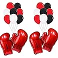 Boxing gloves balloons,boxing party decorations balloons,wrestling birthday party supplies balloon for youth boxing party decor/fight night party balloons