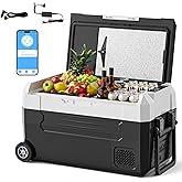 Manastin 12 Volt Refrigerator, 37QT Electric Cooler APP Control | Electric Cooler APP Control, Portable Freezer 12V/24V DC 100-240V AC, Car Fridge for Travel, Camping, Boat
