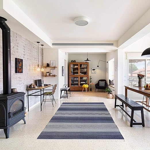 Amazon Com We Rugs Beautiful Area Rugs For Living Room Decor Modern Geometric Handmade Area Rug Blue 5 X 8 Kitchen Dining