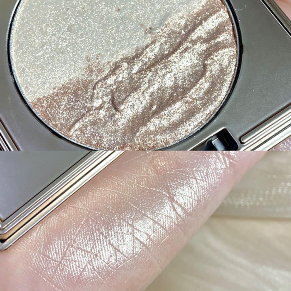 KARLOR 2-in-1 Highlighter Palette, Champagne & Diamond Highlighter Face & Cheek Glitter Eyeshadow Shimmer Pearl Sparkly (01)
