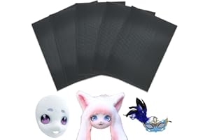 MECEFENO Fursuit Eye Mesh, Printable PVC Plastic Eye Mesh Sheet for Mask 11.81 x 7.87 inches Waterproof Mesh Sheets for Fursuits, Furry Costume Roleplay, Props, Craft Making - 5 Sheets Black
