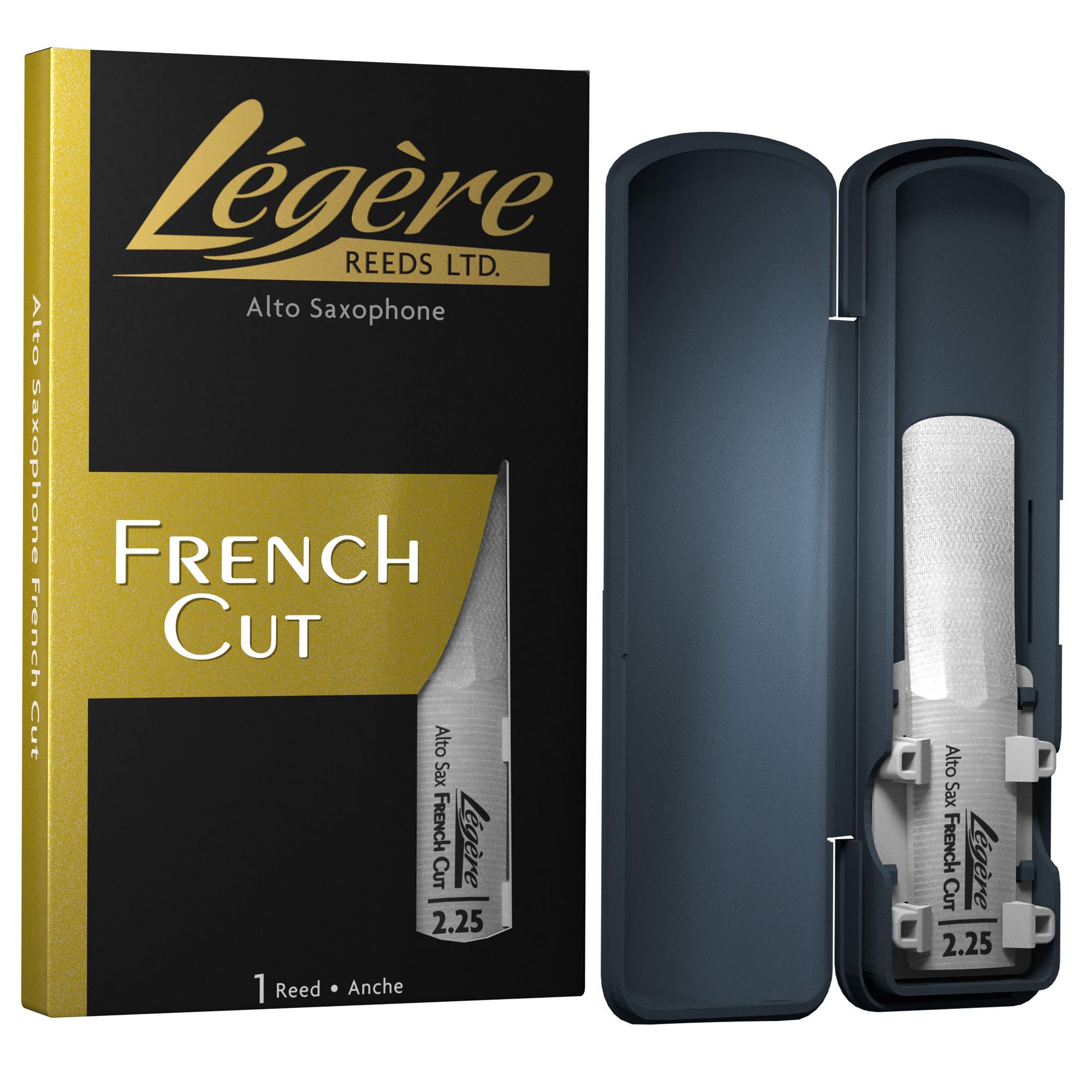 Légère Reeds - Alto Saxophone Reed, French Cut, Strength 2.25 (ASF2.25) - Premium Synthetic Woodwind Reed