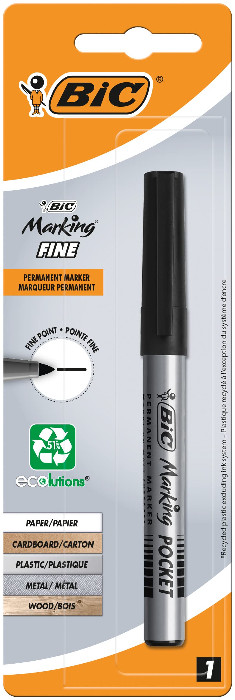 BiC Permanent Marker, Black