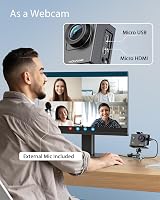 WOLFANG GA100 Action Camera 4K 20MP Waterproof 40M EIS WiFi 170 Wide Angle Mic view 6
