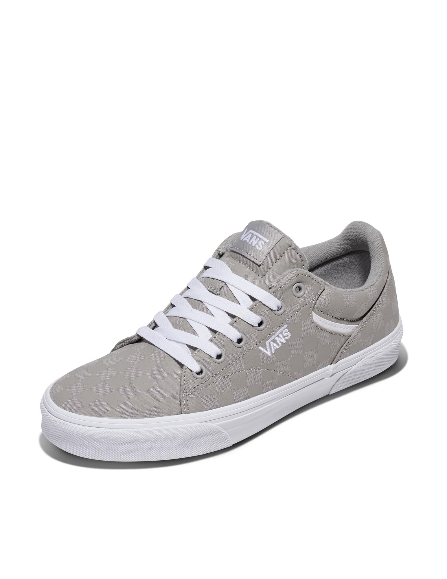 Vans Men's Seldan Shoe | Retro Tennis Inspired Sneakers for Fashion, Work & Everyday Wear, Tonal Check Drizzle, 13 Image