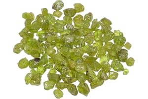 GEMKORA 30 carats Raw Green Peridot crystals, wholesale lot, natural gemstone, rough crystals, rock stones, jewelry making supplies, DIY & Crafts, August Birthstone, 8 to 12 mm