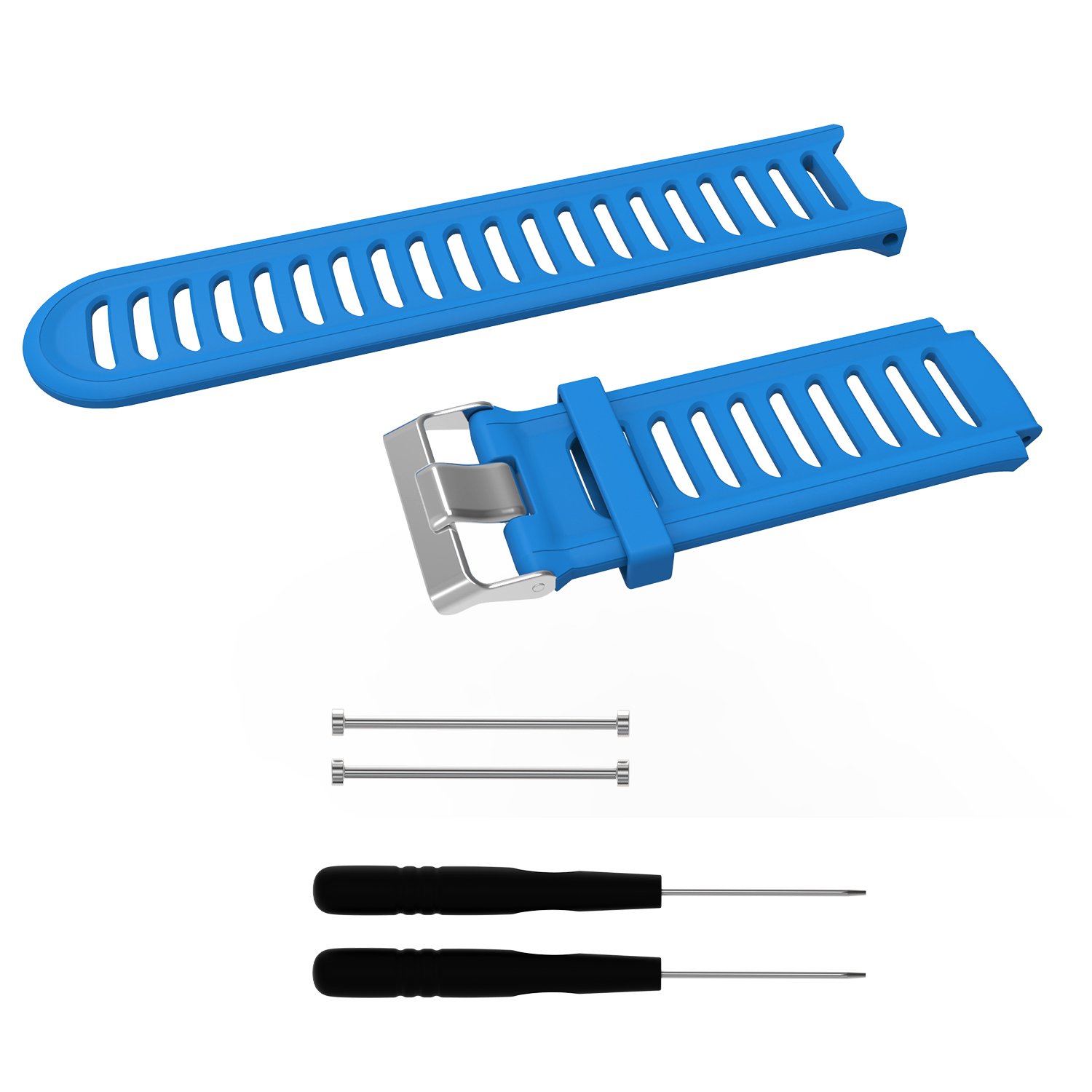 Huwokxix Watch Strap compatible with Garmin Forerunner 910XT,Adjustable Silicone Sports Strap Replacement Band