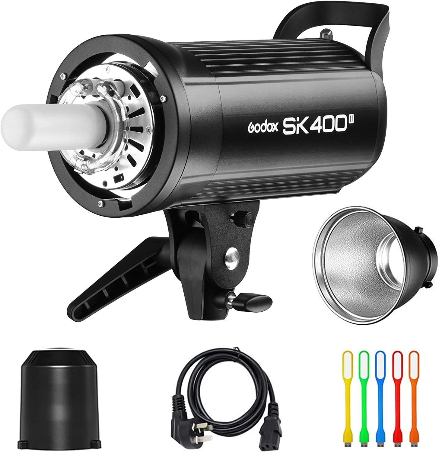 GODOX SK400II 400Ws Photo Studio Strobe Flash Monolight Light with Bowens Mount &Lamp Head,150W Modeling Lamp for Studio,Shooting,Location and Portrait Photography-110V