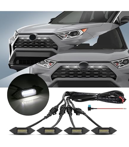 Aazon.co: OKSIWA LED Fog Lights with 3 Colors DRL for Toyota Rav4