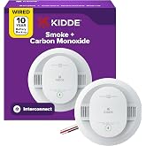 Kidde Smoke &amp; CO Detector, Hardwired &amp; 10-Year Battery, 30CUA10, 1 Pack | Wired Interconnect Capability &amp; No Battery Replacements with Smoke &amp; Carbon Monoxide Detection, Ideal for Homes &amp; Apartments