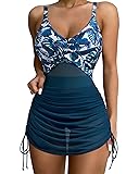 SUUKSESS Women One Piece Swim Dress Tummy Control