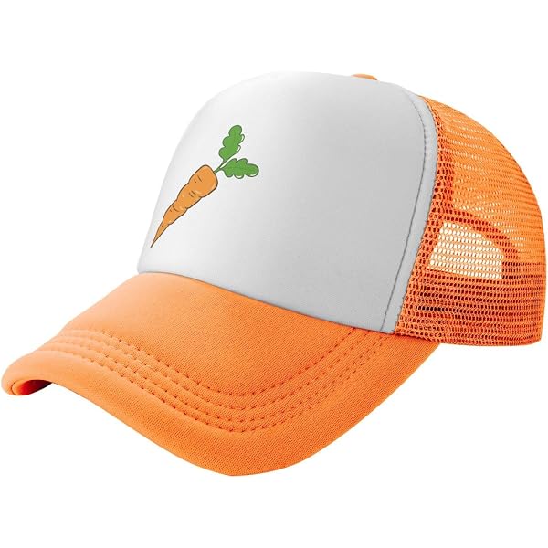 ClassyMessi Pack Of 2 Baseball Caps - Unisex Cotton Blend Adjustable Hats For Sports, Casual Wear (Orange & White)
