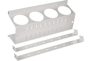 Wall Control Pegboard Spray Can Holder Bracket and Aerosol Can Organizer Pegboard and Slotted Tool Board - White